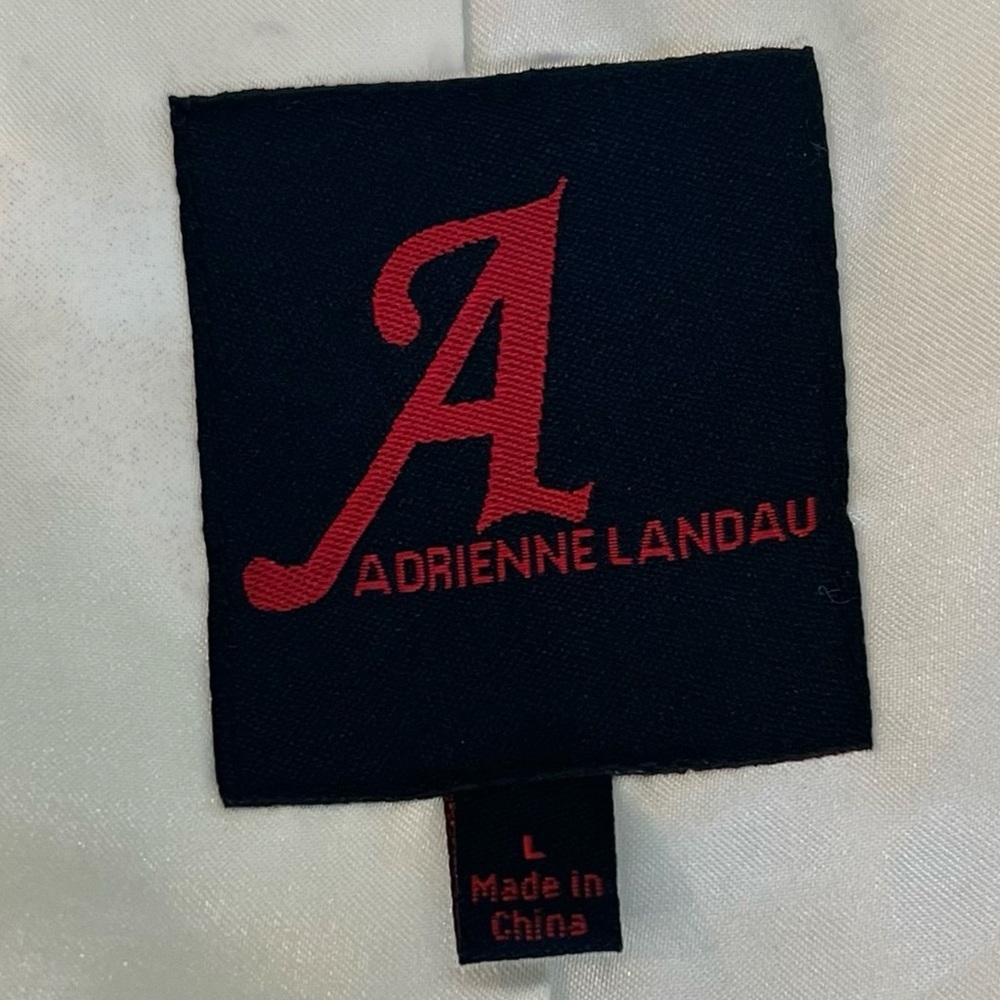 Adrienne Landau Shaggy White Faux Fur High Collar Vest - Picture 9 of 12